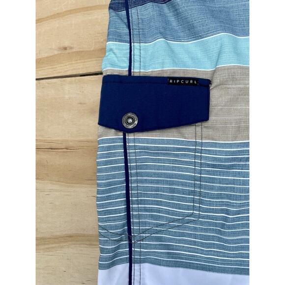 Rip Curl‎ Surf Craft Board Shorts Men's Beach, Swimming Multicolor Stripe Sz. 33 - Picture 4 of 6